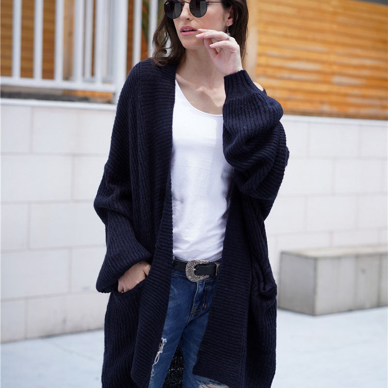 2019 Winter Women's Fashion Loose Knit Cardigan Sweater
