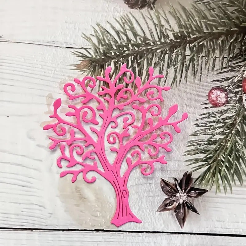 Tree Cutting Embossing Stencils for DIY Crafting