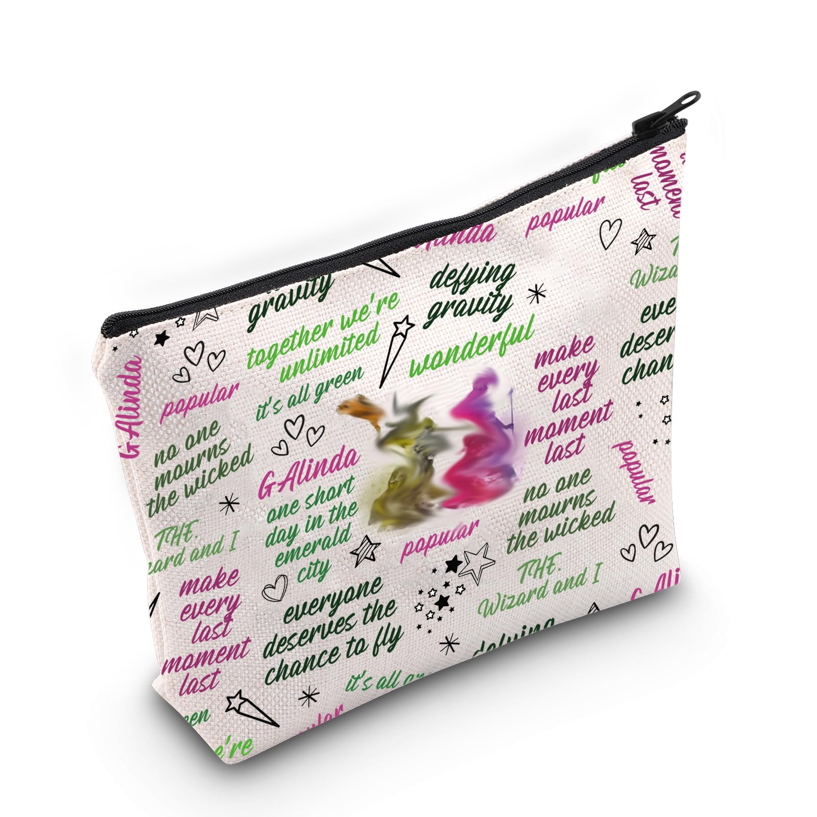 Witch Broadway Makeup Bag Elphaba and Glinda Fans Gift Defying Gravity Witch Merch