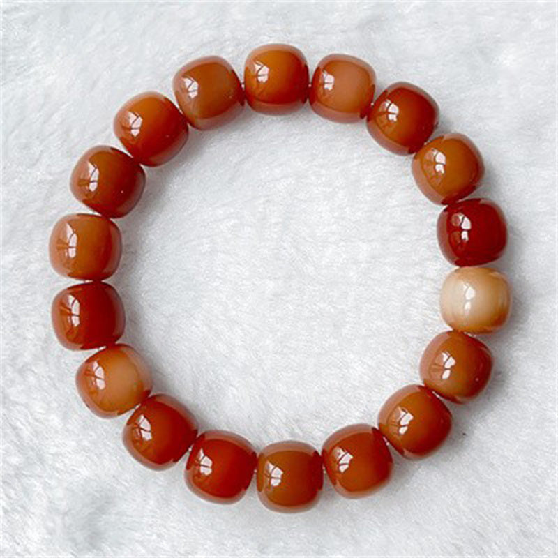 Violet Bracelet with Natural Bodhi Seeds Wrap
