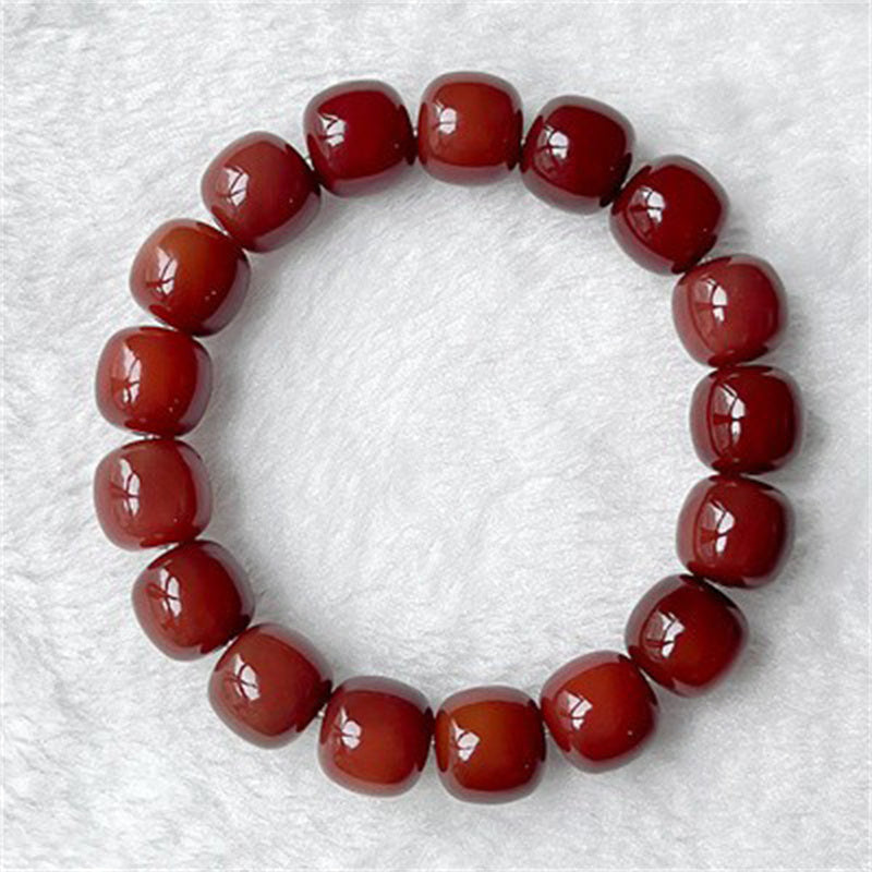 Violet Bracelet with Natural Bodhi Seeds Wrap