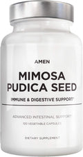 Amen Organic Mimosa Pudica Seeds Capsules 2 Month Supply Vegan Mimosa Pudica Seed Plant Supplement - Mimosine Sensitive Plant Pills - Fat Soluble Dietary Supplement - Non-GMO & Vegan - 120 Capsules