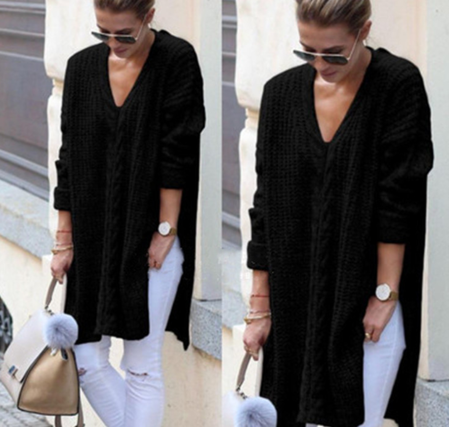 2019 Spring Fashion Women's Knit Sweater (Mid-Length)