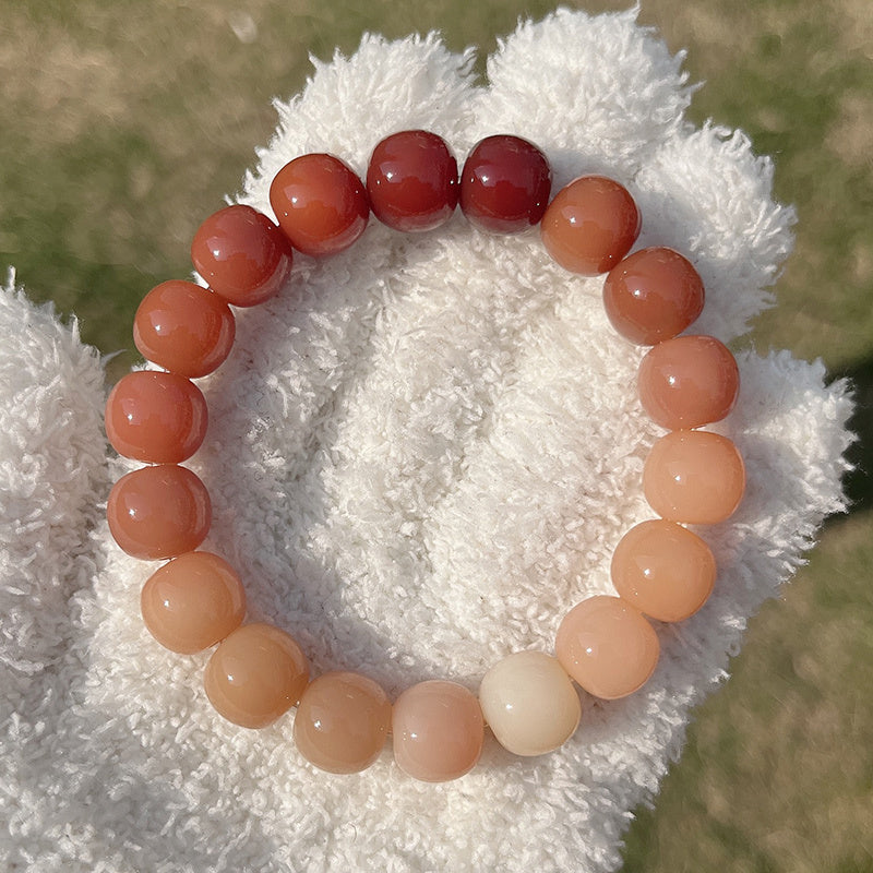 Violet Bracelet with Natural Bodhi Seeds Wrap