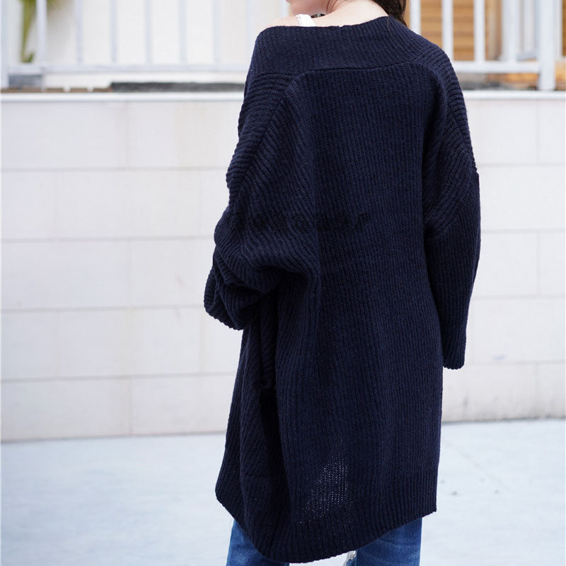 2019 Winter Women's Fashion Loose Knit Cardigan Sweater