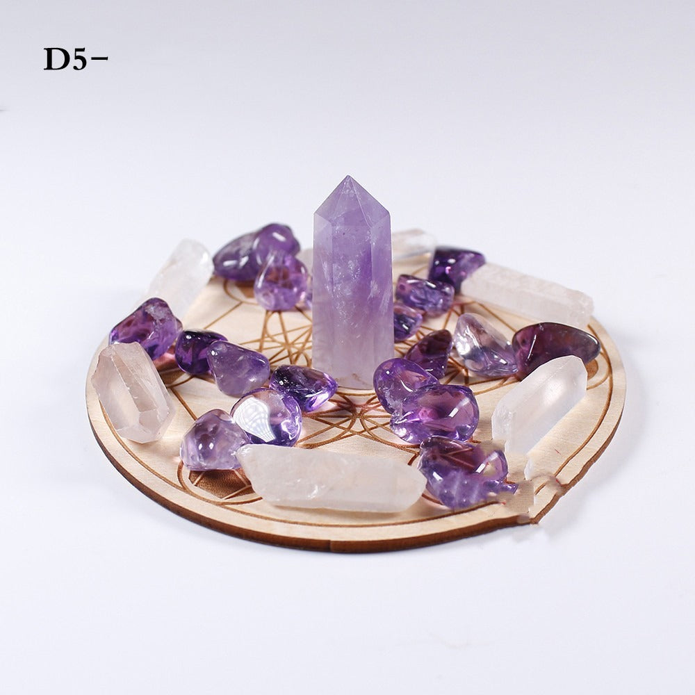 Natural Crystal Gemstone Yoga Set