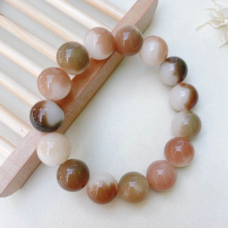 Violet Bracelet with Natural Bodhi Seeds Wrap