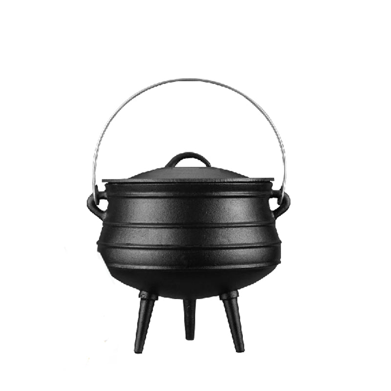 Three-Legged Cast Iron Cauldron for Kitchen Use