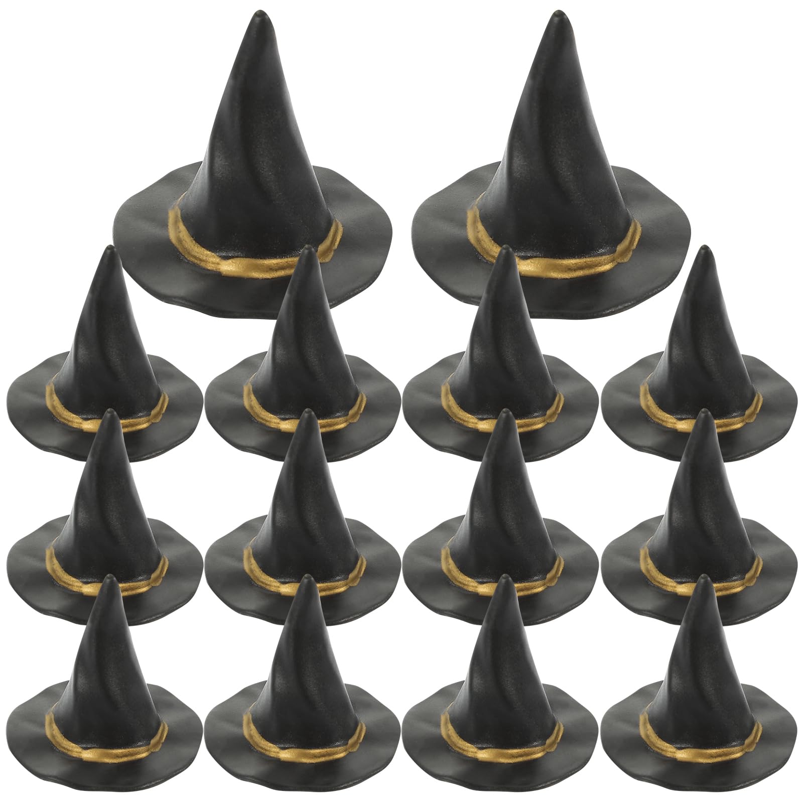 Bottle Witch Hats 24PCS Miniature Witch Hats Halloween Witch Hats Mini Wizard Hat Beverage Bottle Toppers Mini Doll House Decor Little Witch Hat for Crafts DIY Accessories