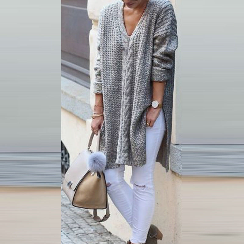 2019 Spring Fashion Women's Knit Sweater (Mid-Length)