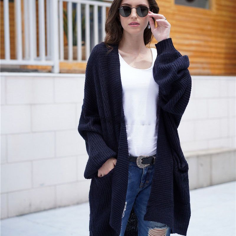 2019 Winter Women's Fashion Loose Knit Cardigan Sweater