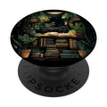Books Cat House Plants Bookworm Book Lovers Library PopSockets Adhesive PopGrip