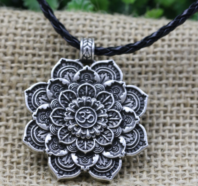 Tibetan Spirit Necklace with Mandala Pendant