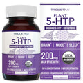 Organic 5-HTP - 200 mg | 99% 5HTP Concentration Plus Cofactor Vitamin B6 & Lion’s Mane | Water Extracted from Organic Griffonia Seeds | Supports Mood Cognition & Sleep (60 Capsules | 30 Servings)