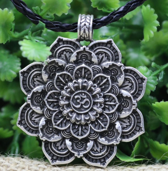 Tibetan Spirit Necklace with Mandala Pendant