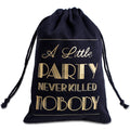 Letjolt Hangover Kit Bags Adult Party Favors Bachelor Party Bachelorette Party Supplies 21st Birthday Party 1920s Party 5x7 Inches Black Set 5