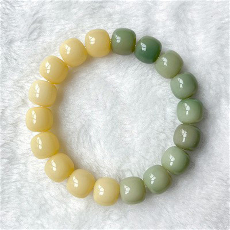 Violet Bracelet with Natural Bodhi Seeds Wrap