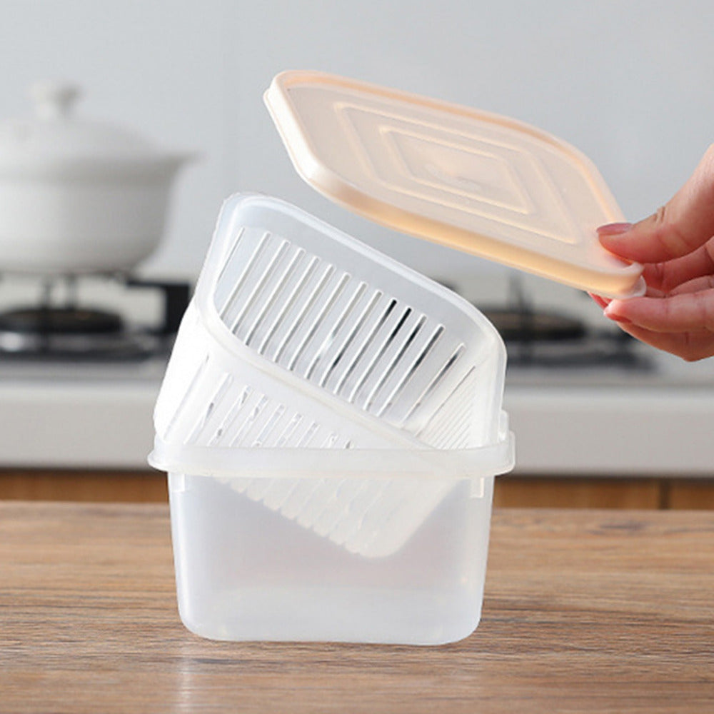 Kitchen Refrigerator Storage Box for Fresh Herbs and Garlic
