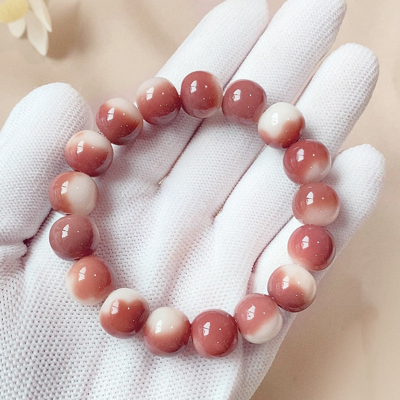 Violet Bracelet with Natural Bodhi Seeds Wrap