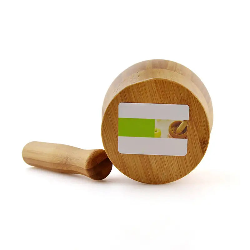 2pcs Premium Bamboo Mortar and Pestle Set for Herbs