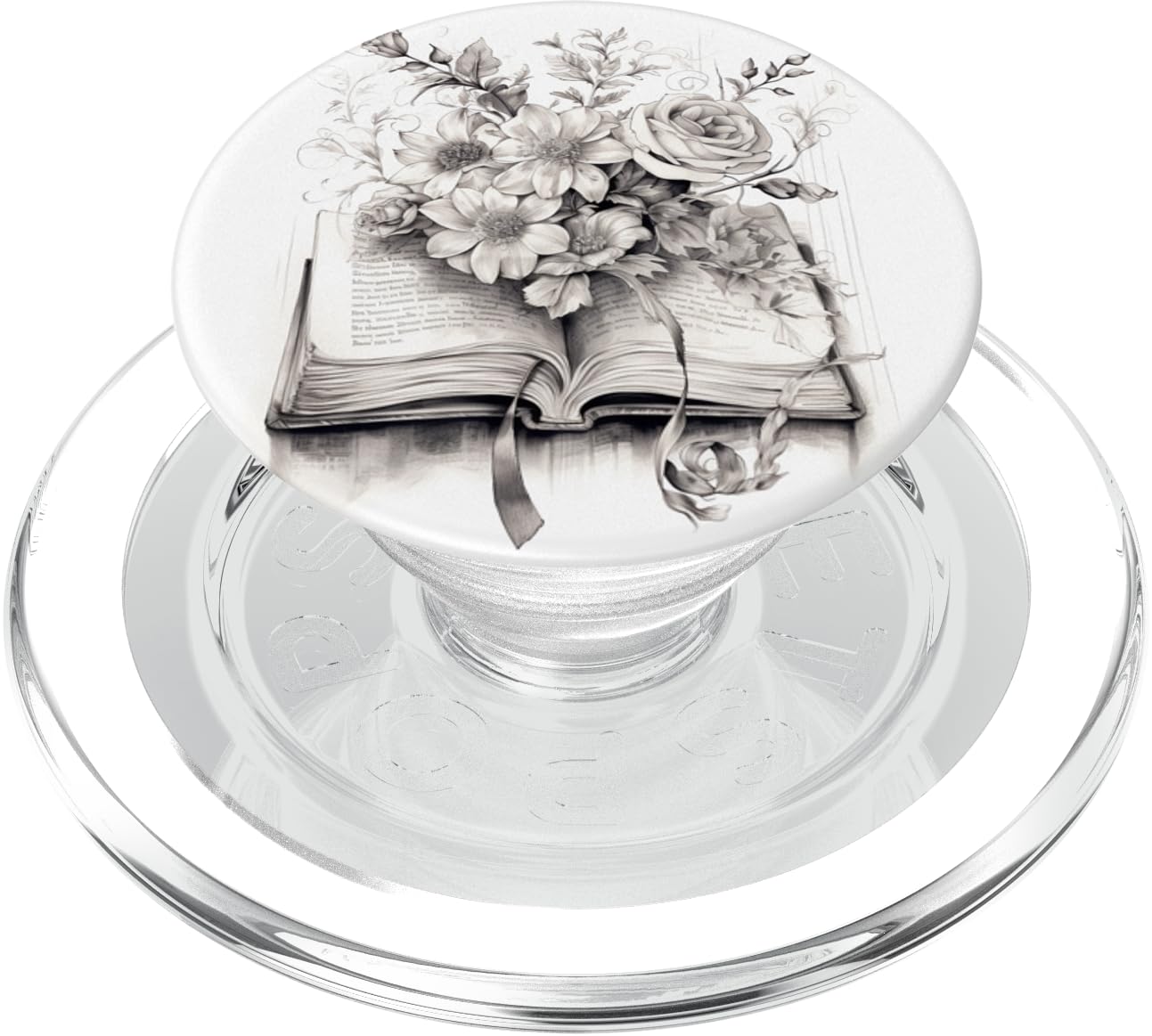 Books And Flowers Reading Book Lover Floral PopSockets MagSafe PopGrip for iPhone