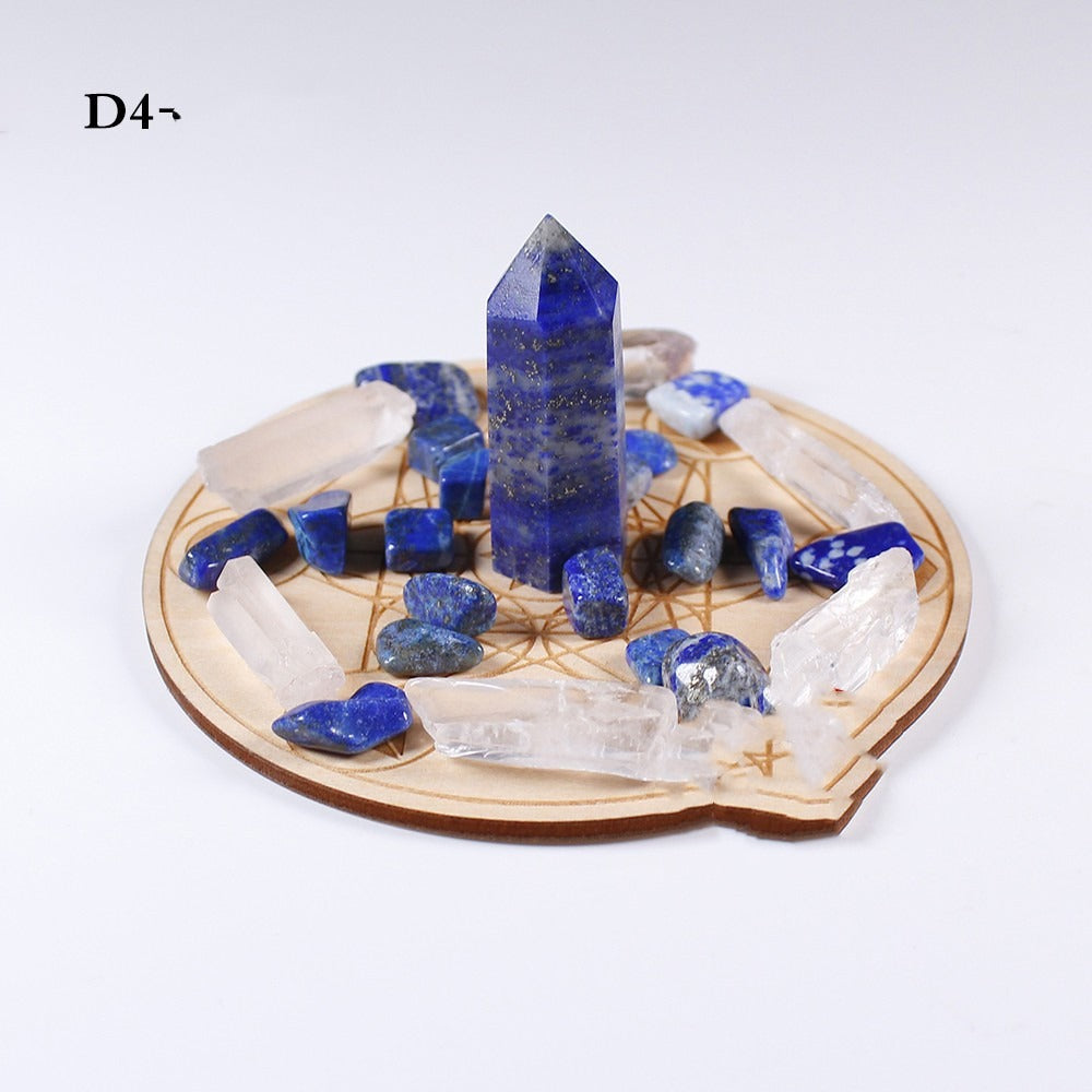 Natural Crystal Gemstone Yoga Set