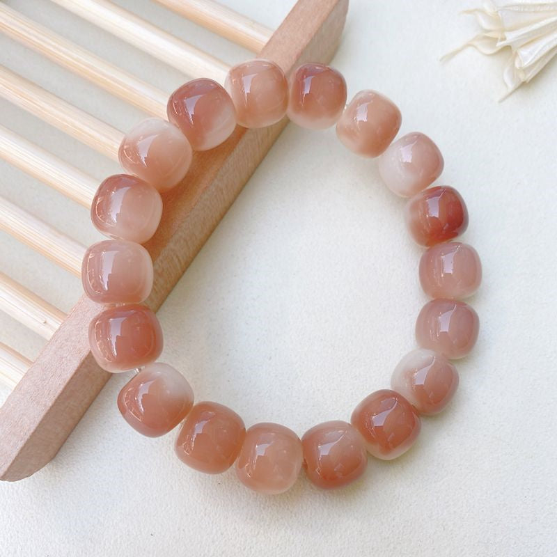 Violet Bracelet with Natural Bodhi Seeds Wrap