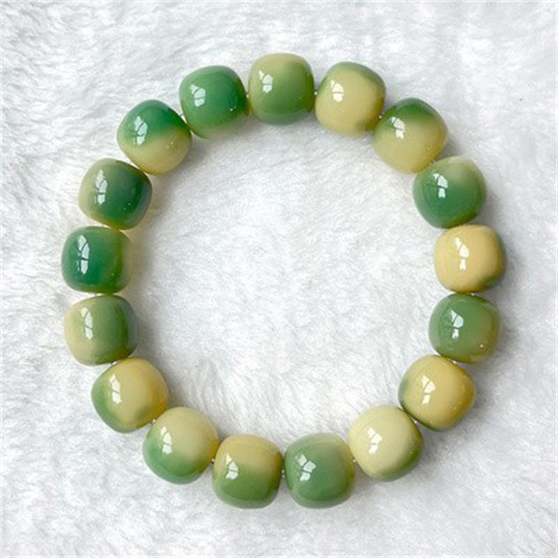 Violet Bracelet with Natural Bodhi Seeds Wrap