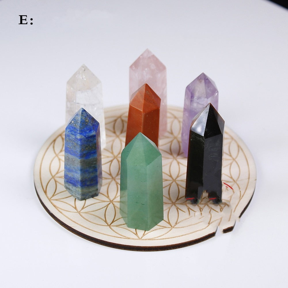 Natural Crystal Gemstone Yoga Set