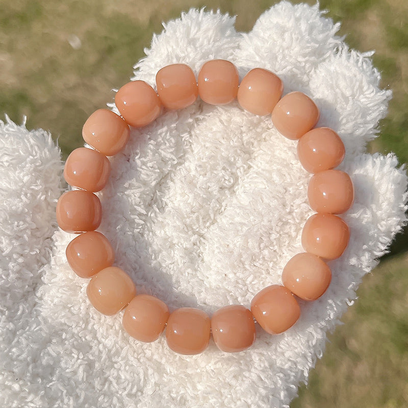 Violet Bracelet with Natural Bodhi Seeds Wrap