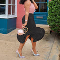 Women's Elastic High Waist Irregular Ruffled Skirt
