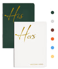 CICPAP Vow Books His and Hers Wedding Vow Books with Gold Foil Lettering for Your Wedding Perfect Wedding Present for Keepsake-Green&White