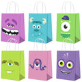 24 Pcs Monster Cartoon Party Gift Bags Monster Party Supplies Snacks Tote bags Party Favors for Monster Theme Party Birthday Party Decorat