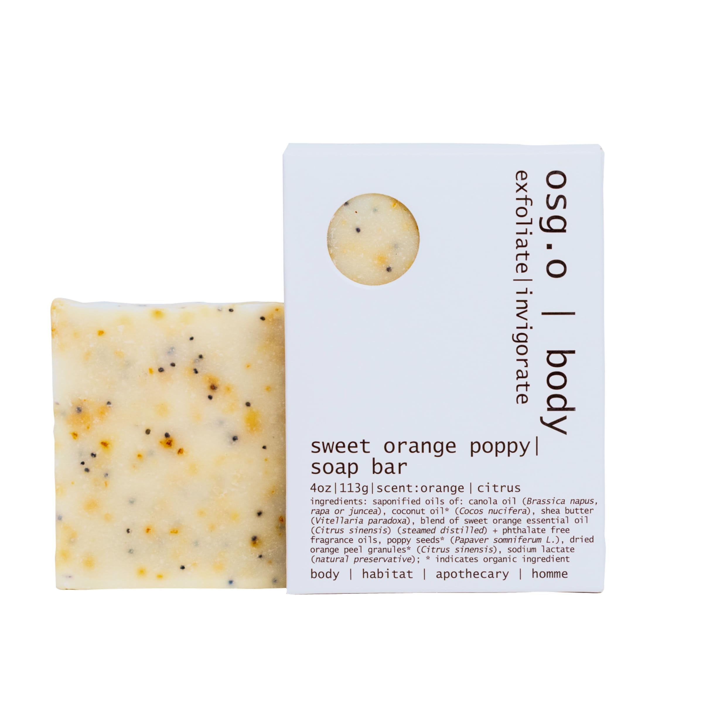 Natural Organic Soap Bar with Sweet Orange and Poppy for Face and Body Organic Poppy Seeds and Shea Butter Coconut Oil and Essential Oils Bar Soap for Women and Men 4oz 1 Citrus Soap Bar