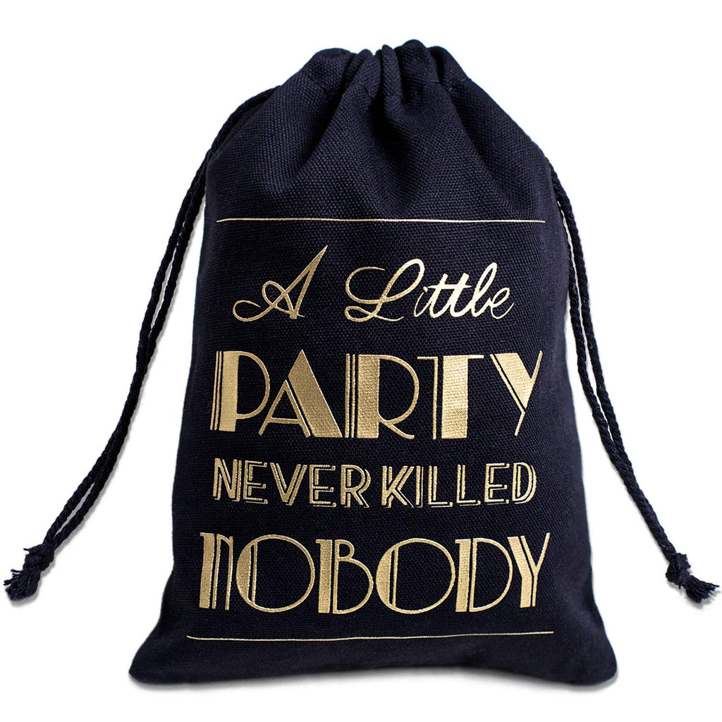 Letjolt Hangover Kit Bags Adult Party Favors Bachelor Party Bachelorette Party Supplies 21st Birthday Party 1920s Party 5x7 Inches Black Set 5